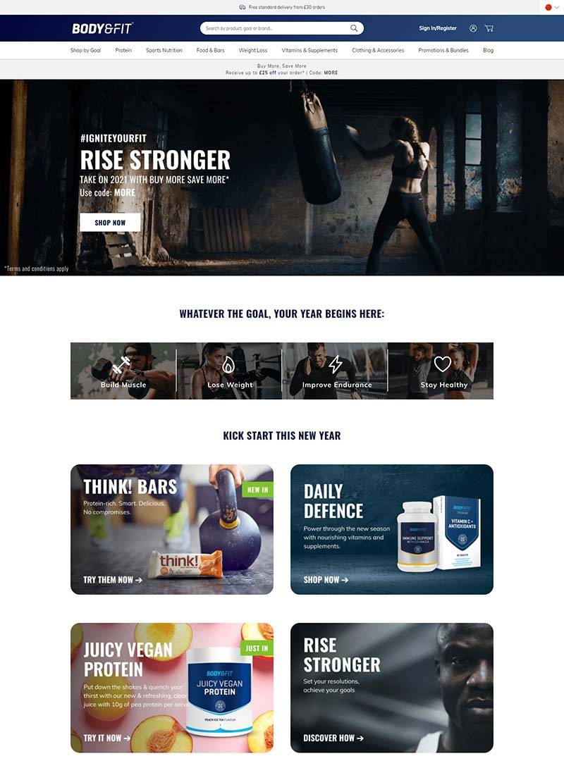 Body & Fit 英国运动营养品牌海淘网站