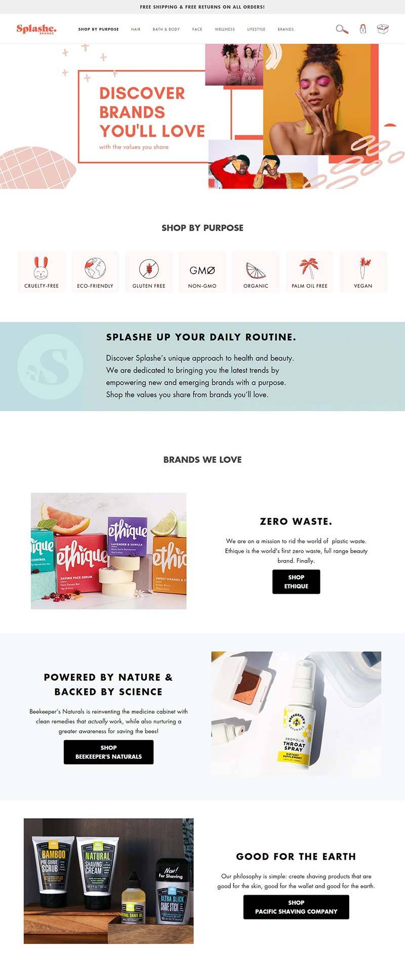 Splashe 美国健康美容产品海淘网站