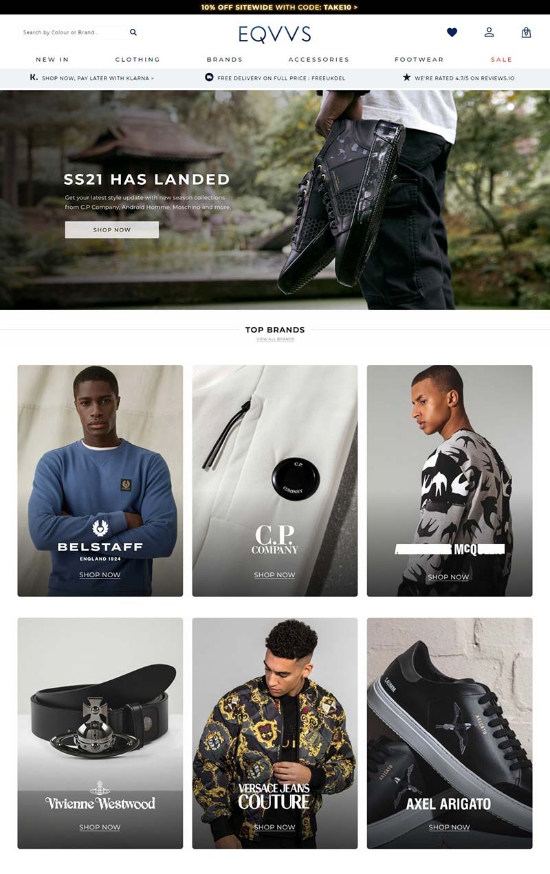 EQVVS 英国设计师奢侈服饰品牌网站