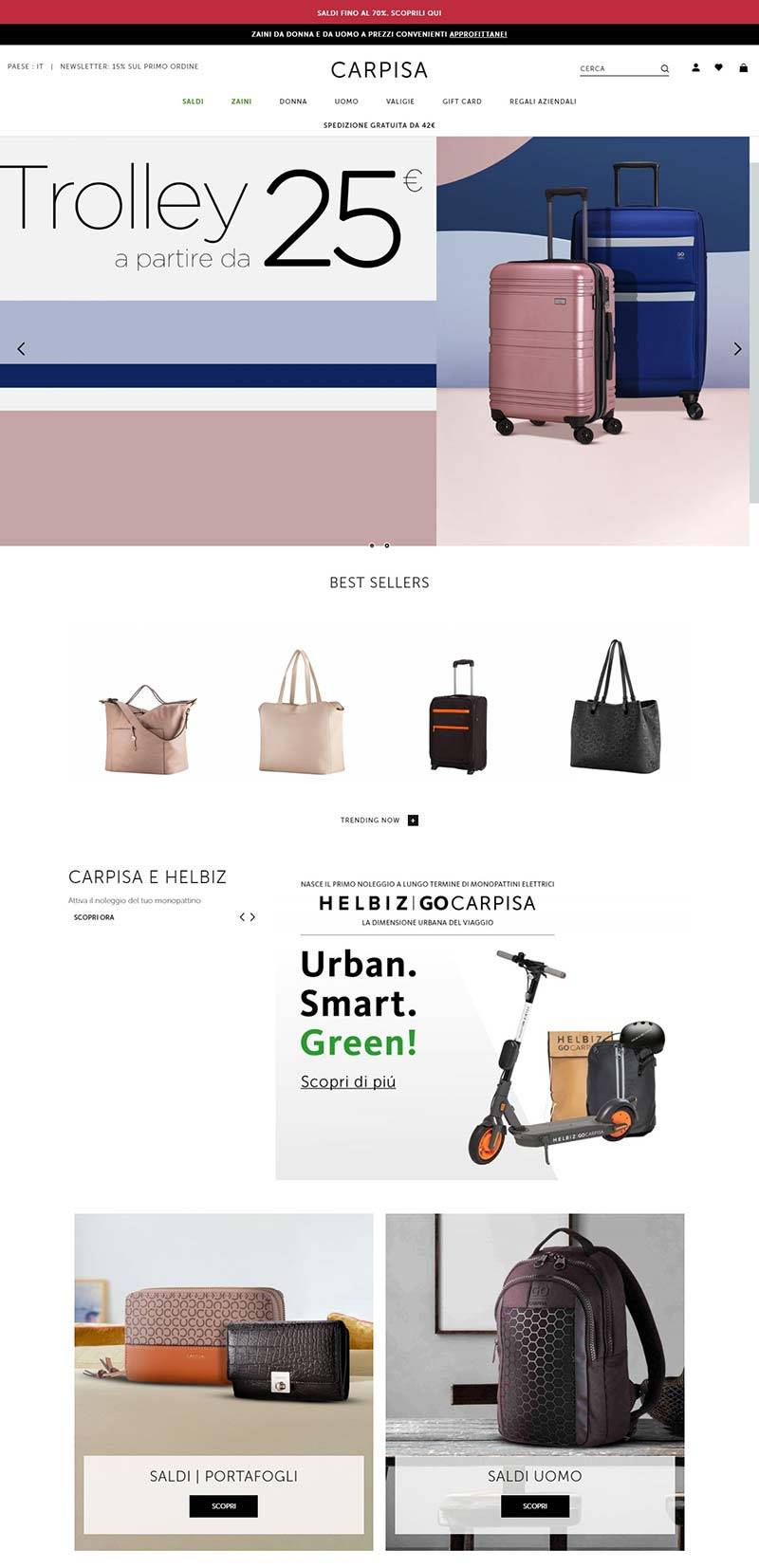 Carpisa 意大利顶级时尚箱包品牌网站