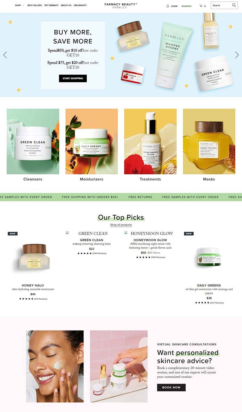 Farmacy 美国天然护肤品牌购物网站