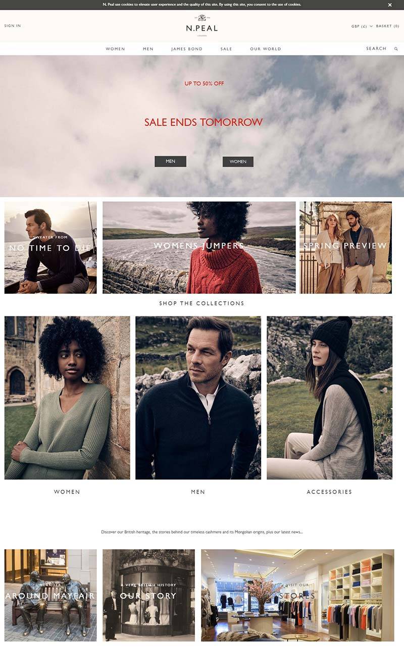 N.Peal 英国羊毛服饰品牌网站