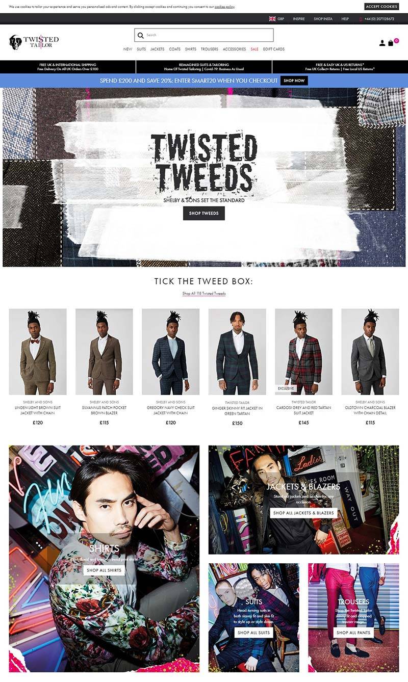 Twisted Tailor 英国高端定制服饰品牌网站