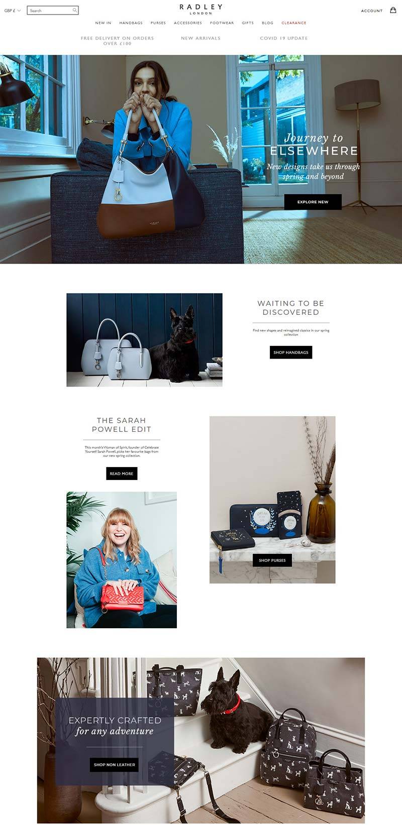 Radley 英国时尚箱包品牌网站