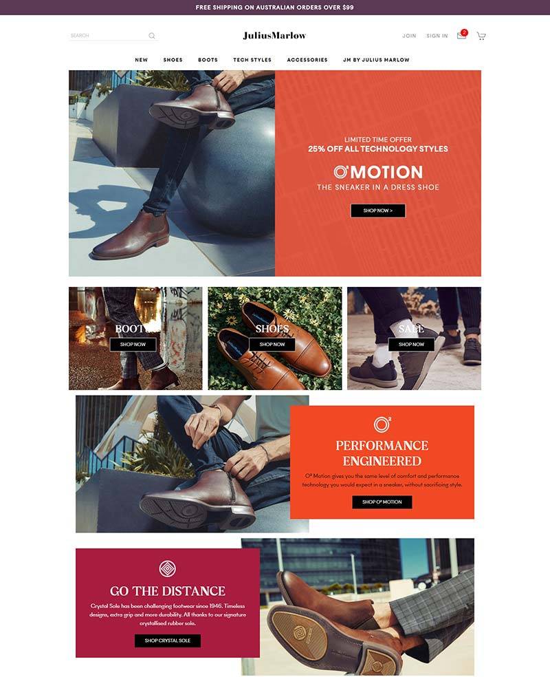 Julius Marlow 澳大利亚品牌男鞋海淘网站
