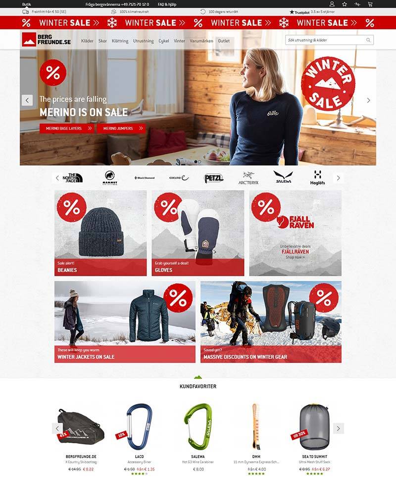 Bergfreunde SE 瑞典户外运动品牌购物网站