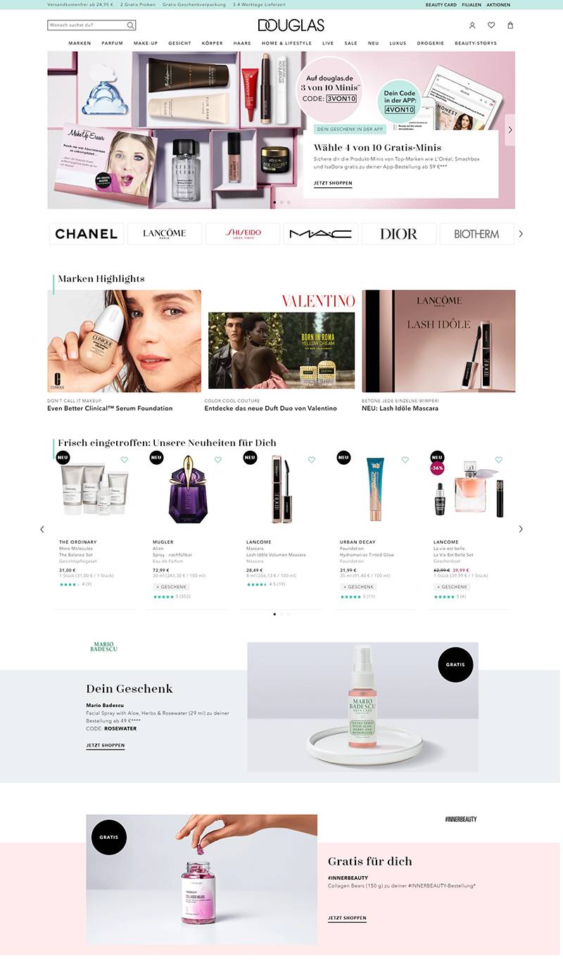 Douglas 道格拉-德国品牌化妆品购物网站