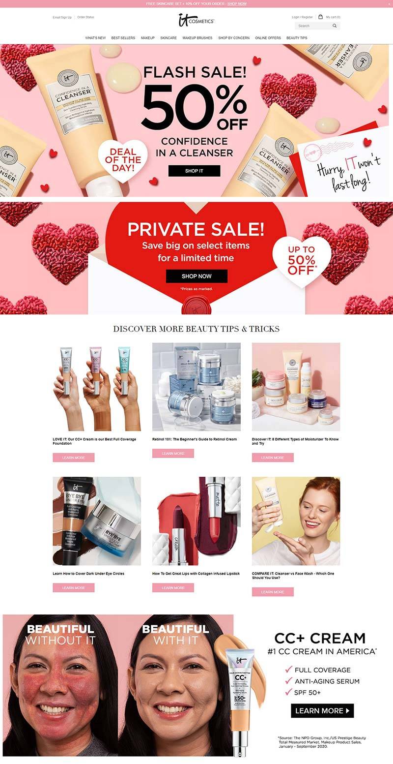 IT cosmetics 美国知名彩妆品牌购物网站