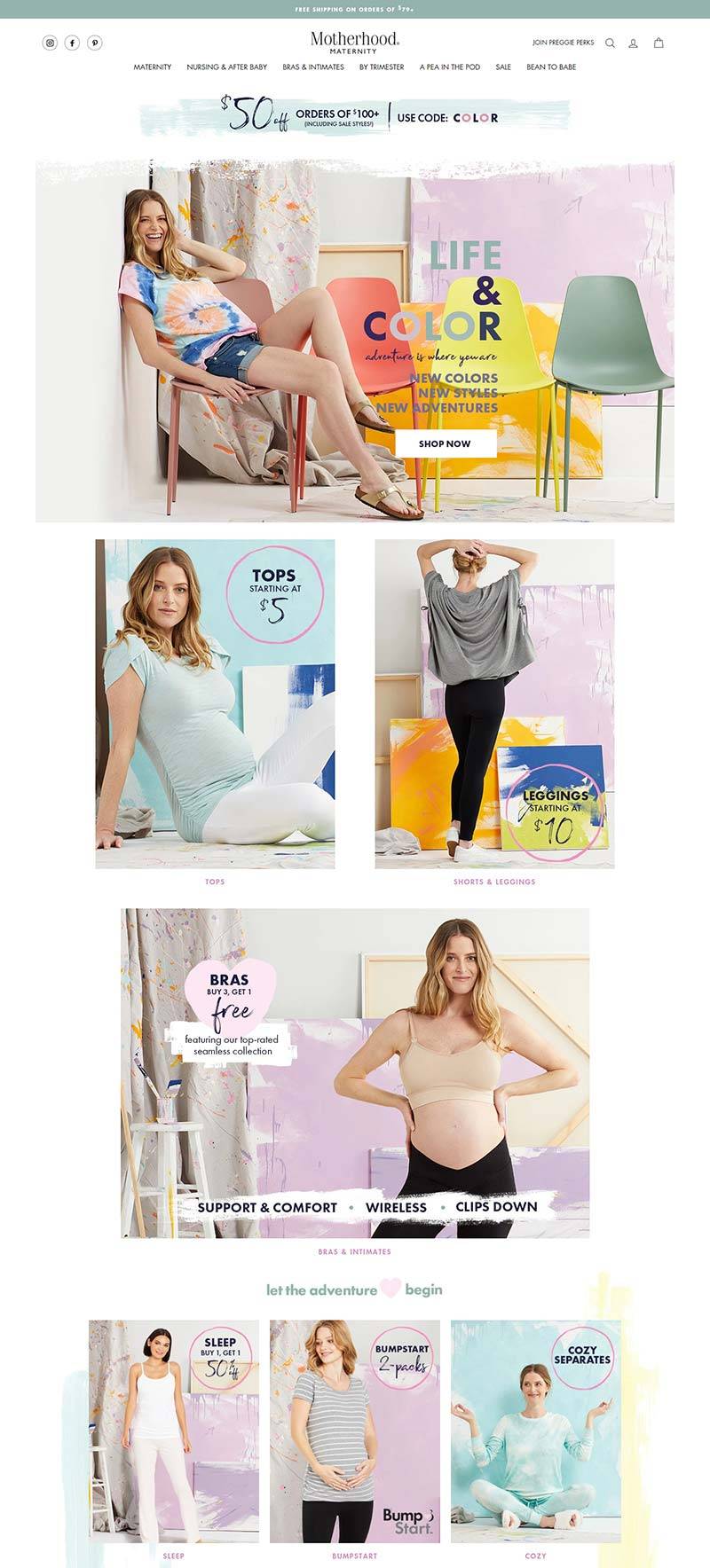 Motherhood 美国孕妇装品牌网站