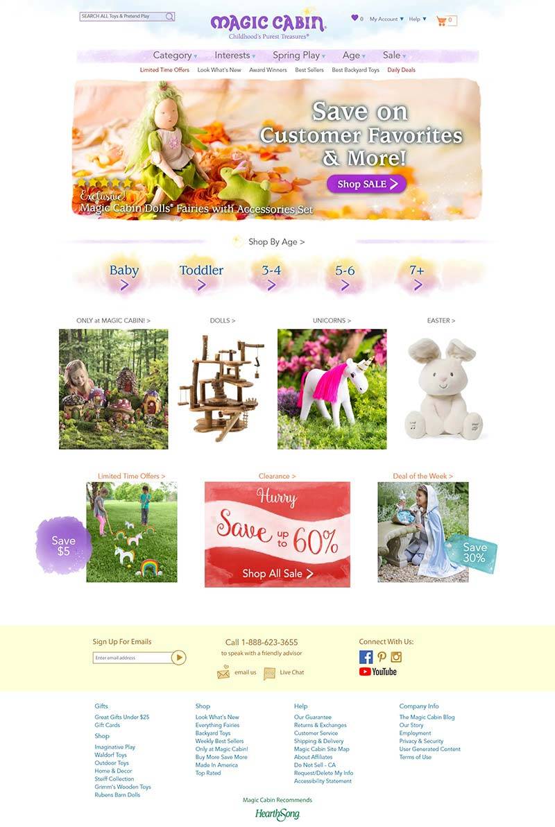 Magic Cabin 美国儿童益智玩具品牌网站