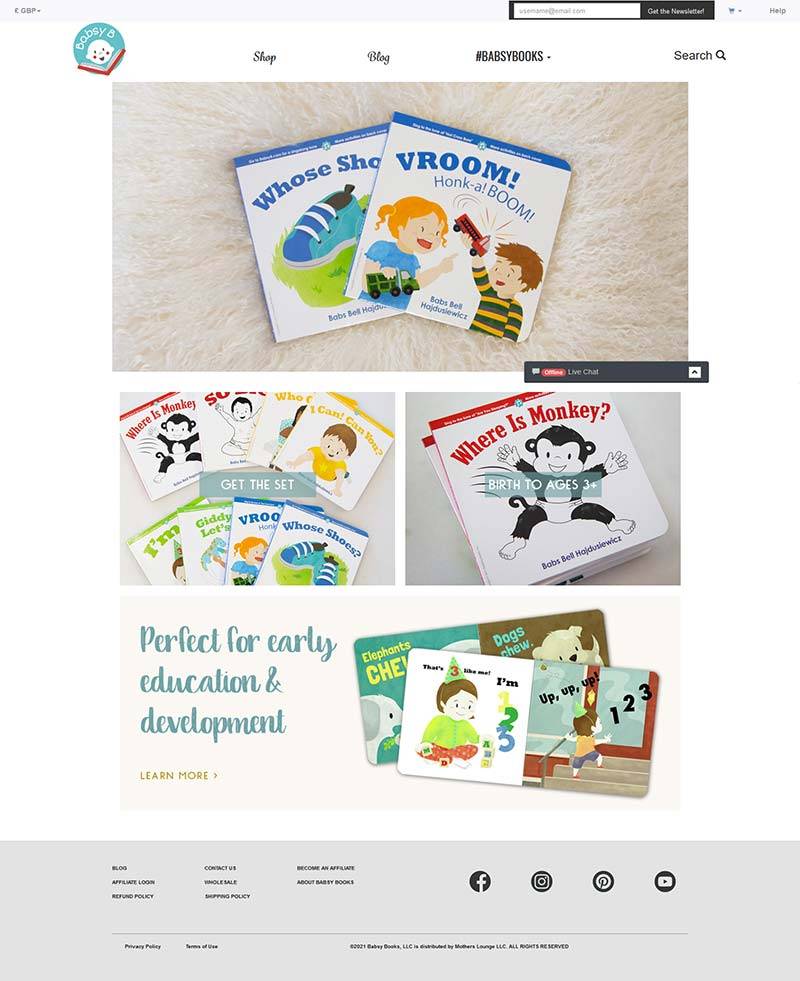 Babsybooks 美国儿童娱乐绘本购物网站