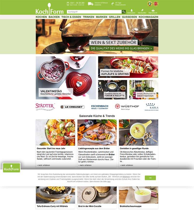 KochForm 德国厨具百货品牌网站