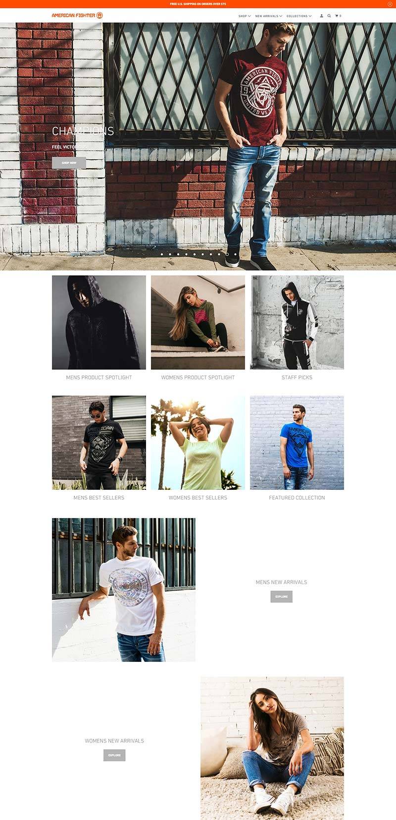 American Fighter 美国时尚服饰品牌网站