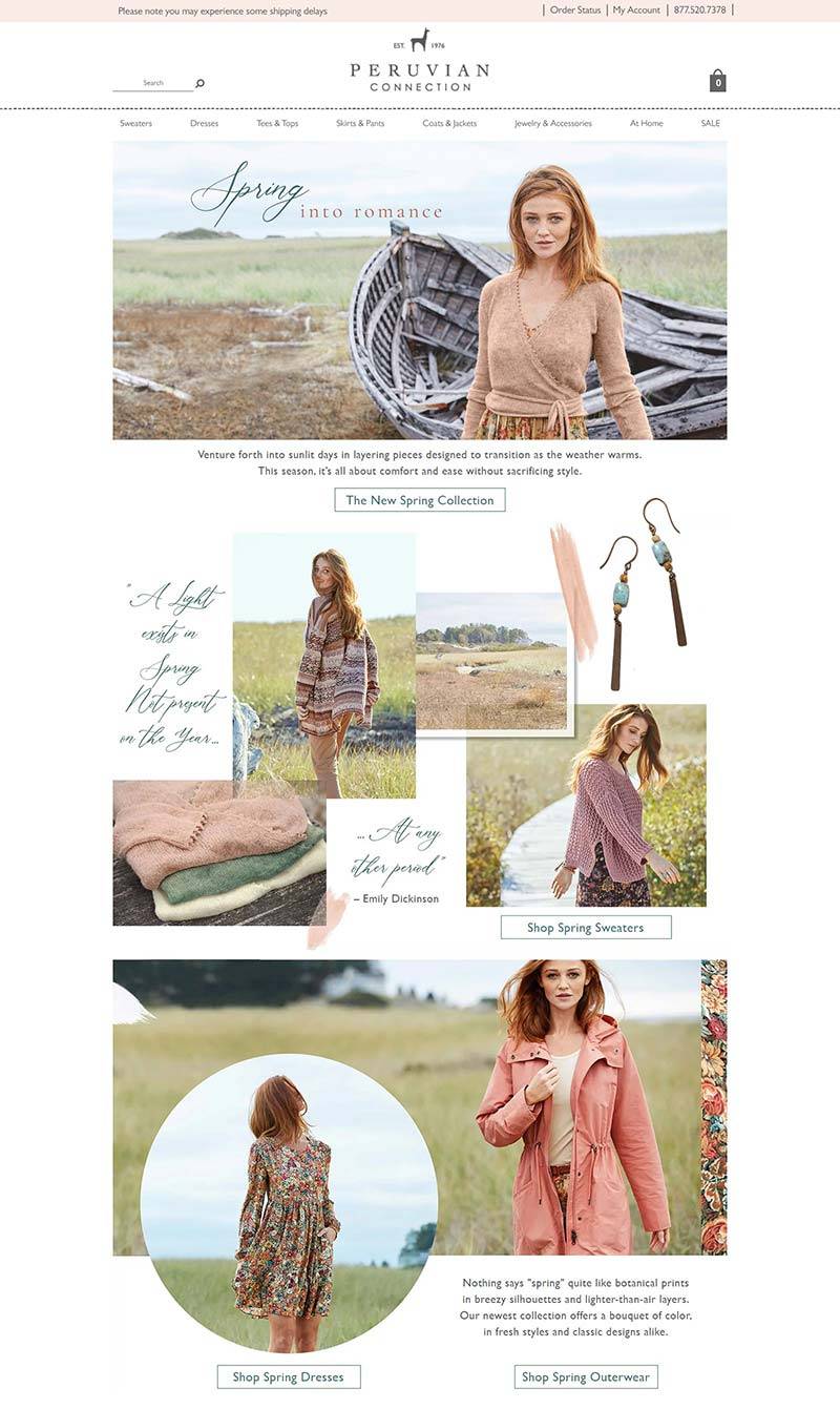 Peruvian Connection 美国纺织品服饰品牌网站
