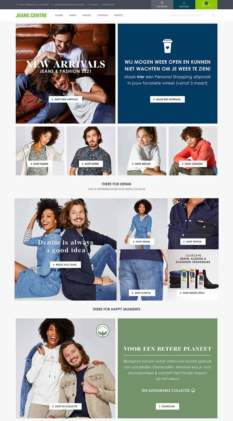 Jeans Centre NL 荷兰牛仔服饰品牌购物网站