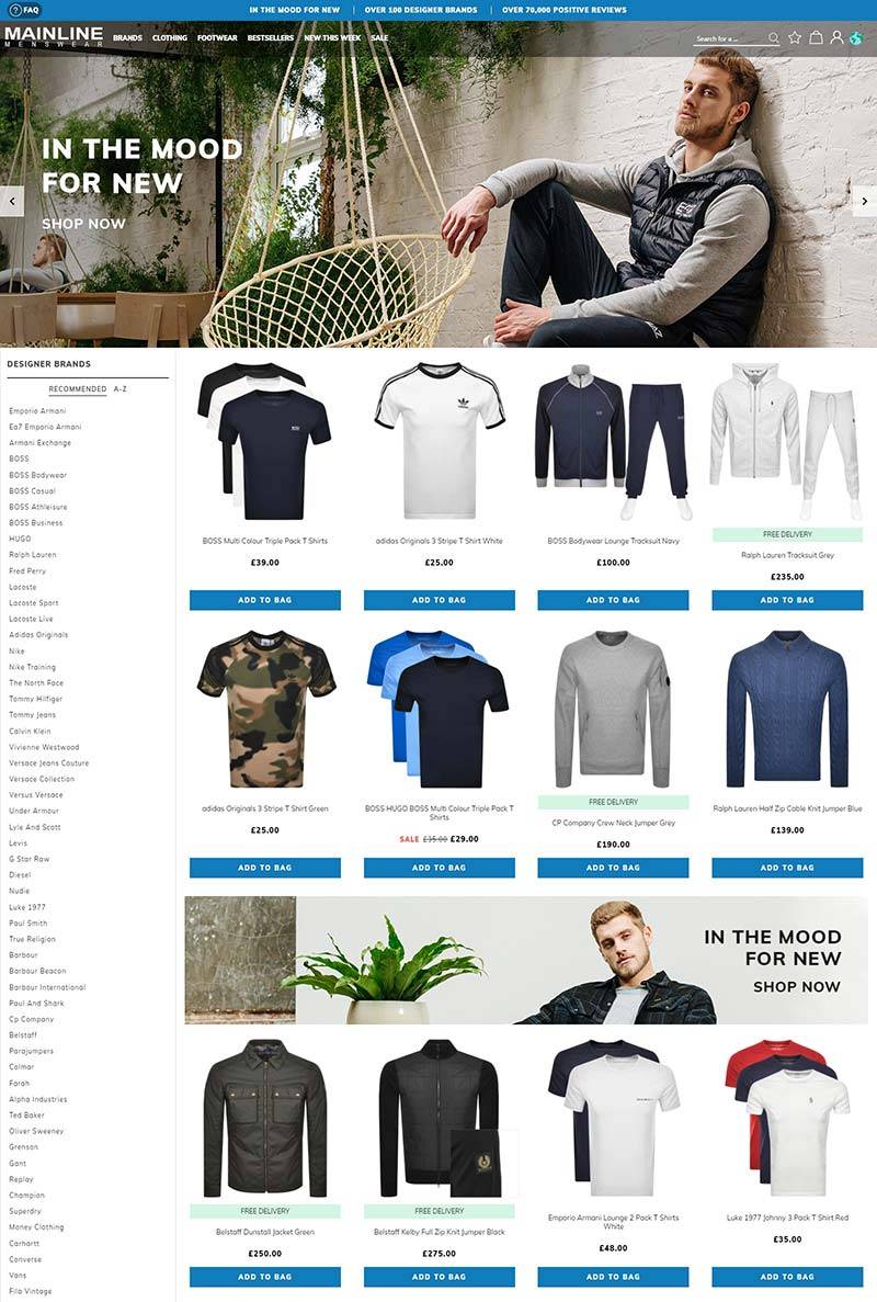 Mainline Menswear AU 英国男装品牌澳大利亚官网