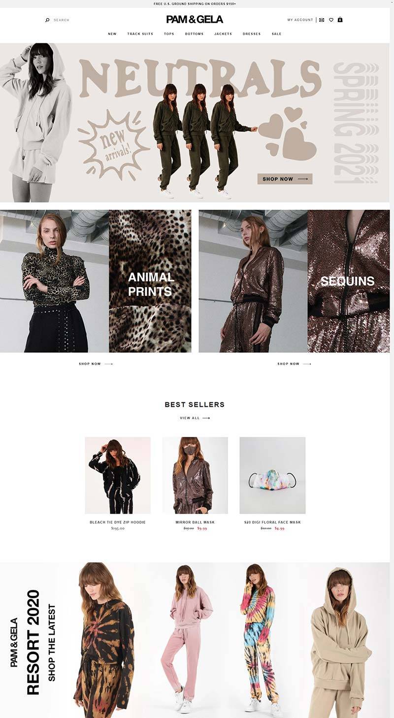 Pam & Gela 美国性感女装品牌网站