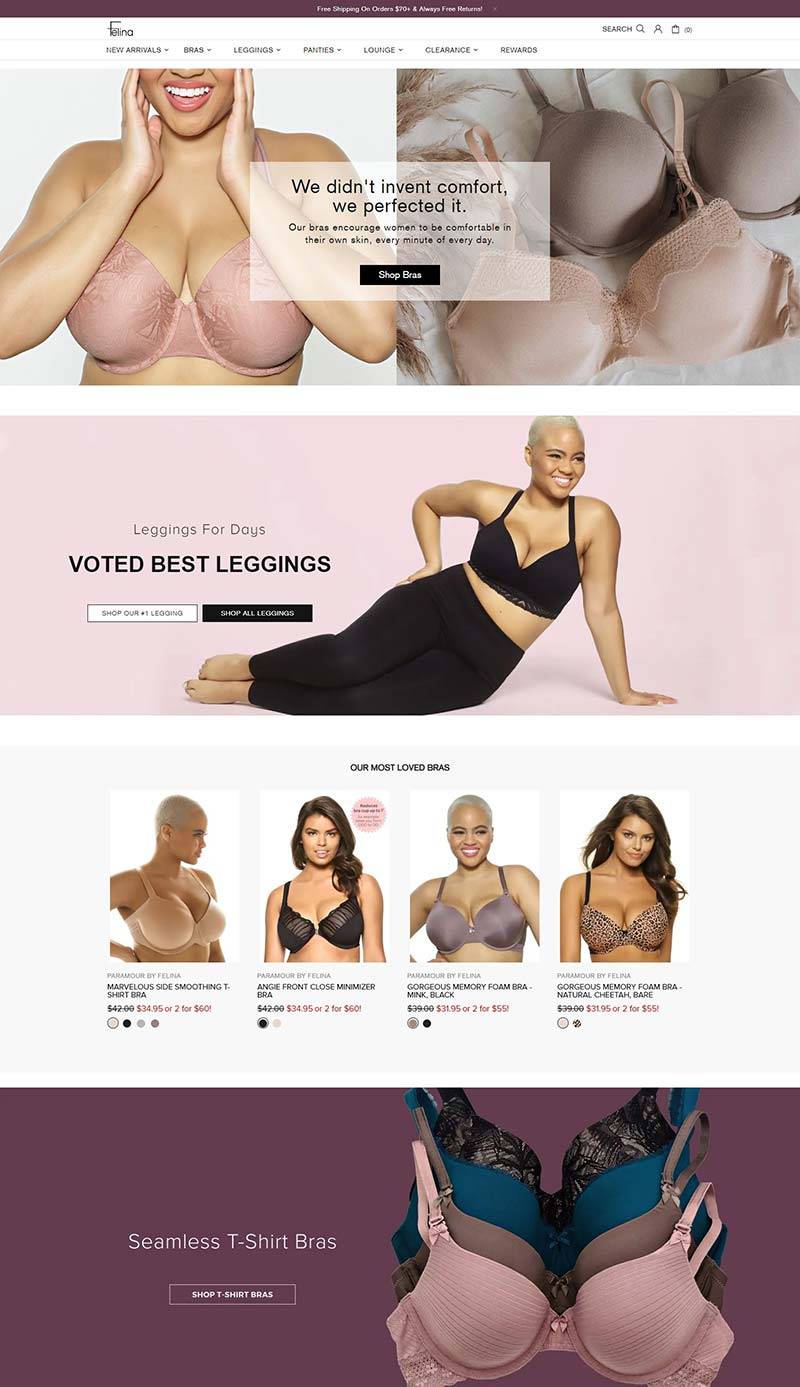 Felina 芙莲娜-美国品牌内衣购物网站