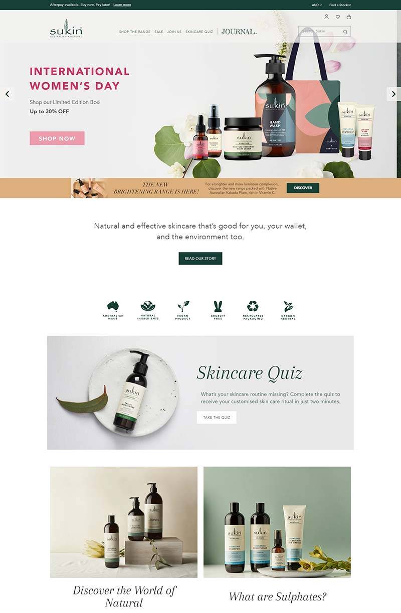 Sukin 苏芊-澳大利亚天然护理品牌网站