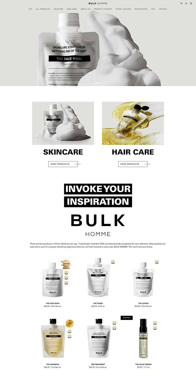Bulk Homme 本客-日本男士护肤品牌美国官网