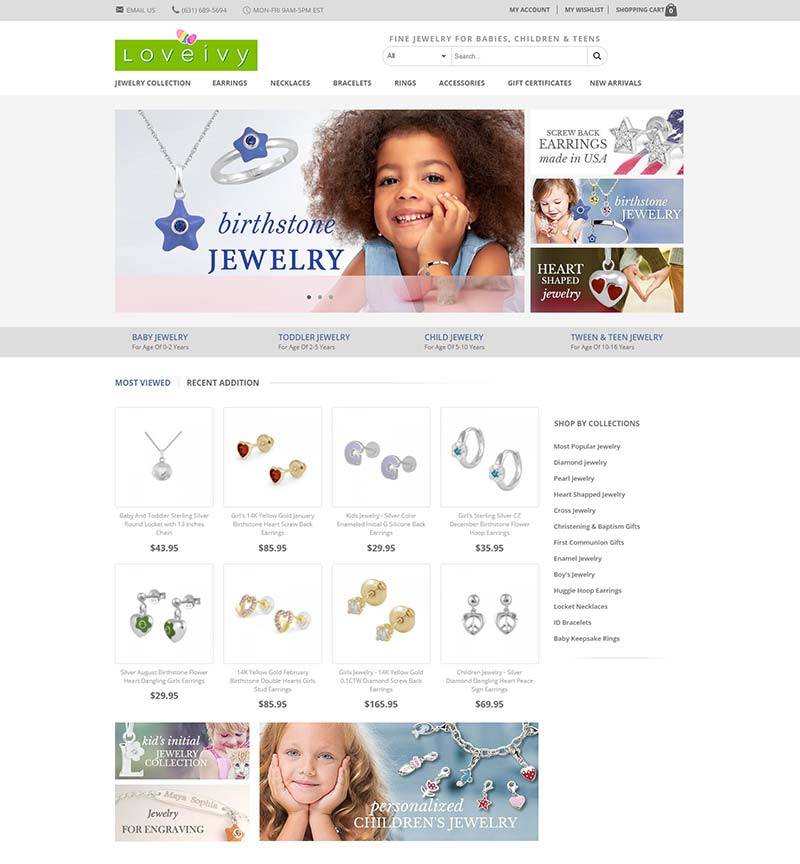 Loveivy 美国儿童珠宝饰品购物网站