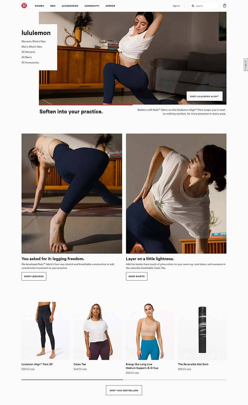 Lululemon US 加拿大瑜伽服饰品牌美国官网