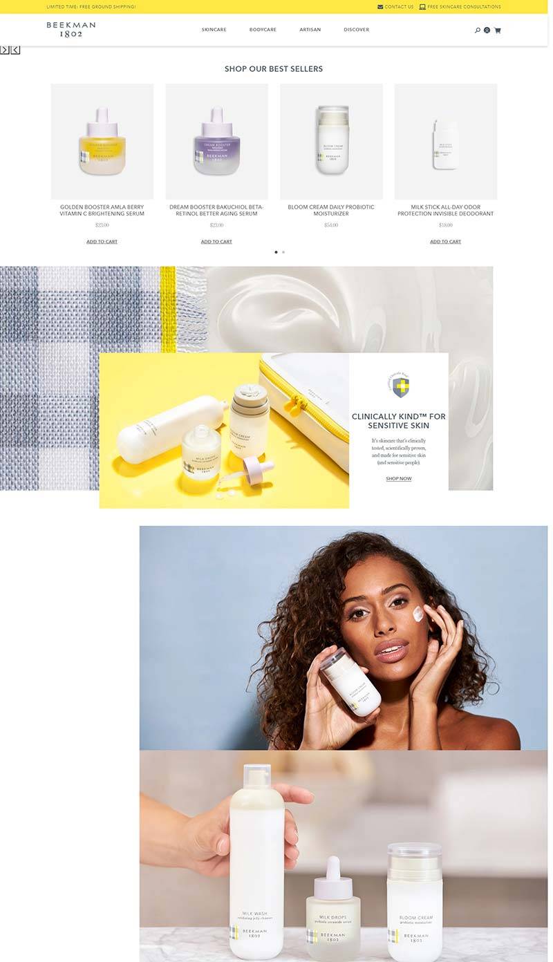 Beekman1802 美国小众护肤品购物网站