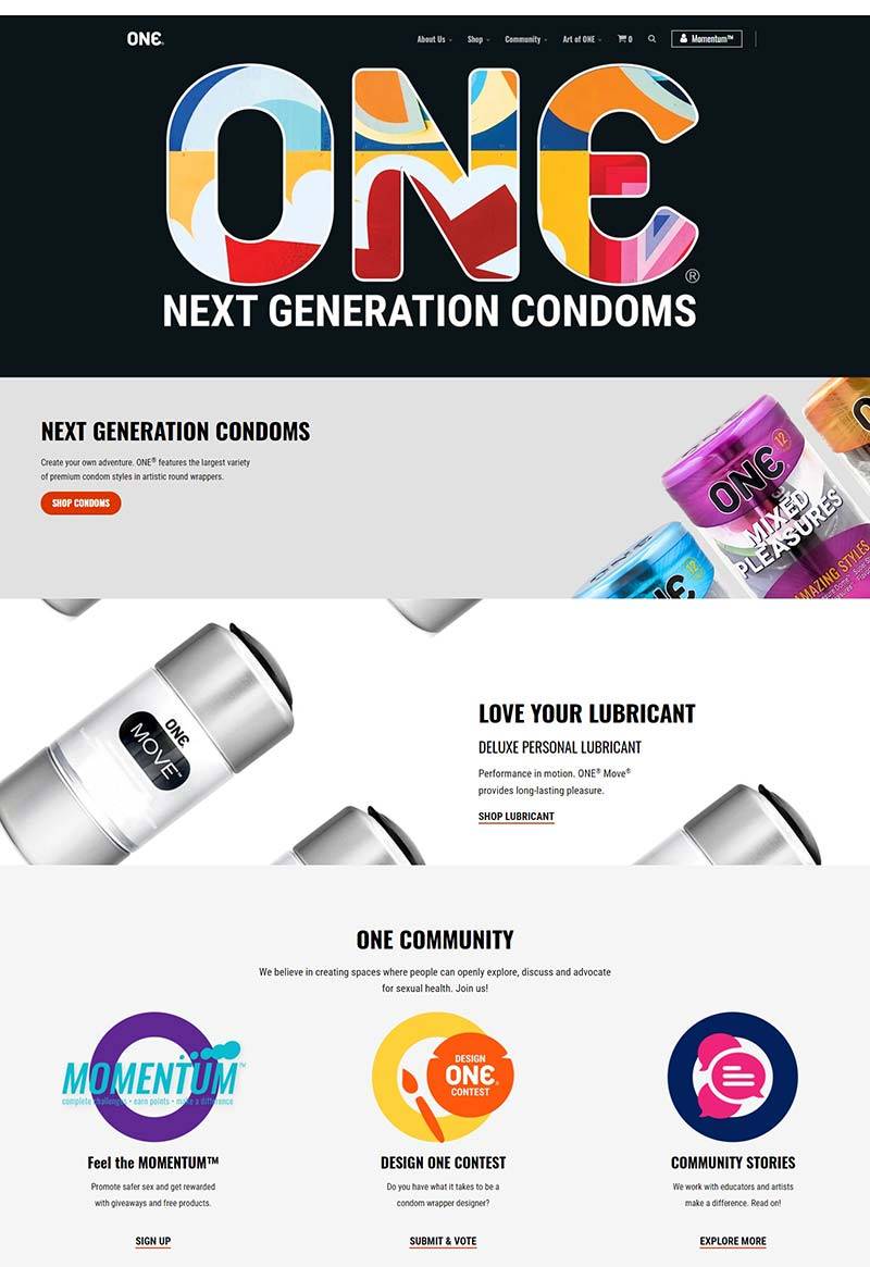 ONE Condoms 美国成人用品购物网站