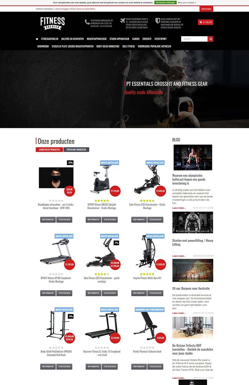 Fitnesskoerier 荷兰健身器材品牌网站