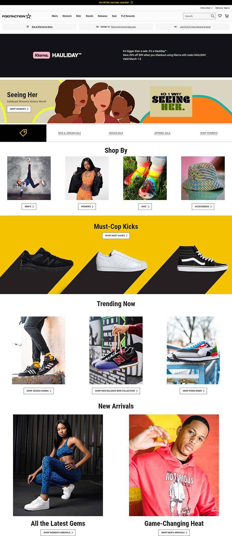 Footaction 美国品牌运动鞋购物网站