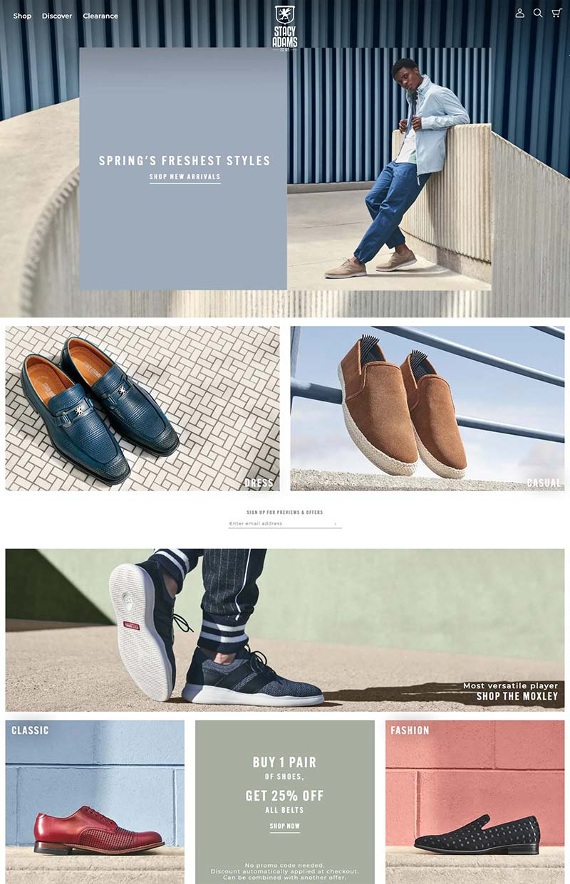 Stacy Adams 美国经典鞋履品牌购物网站
