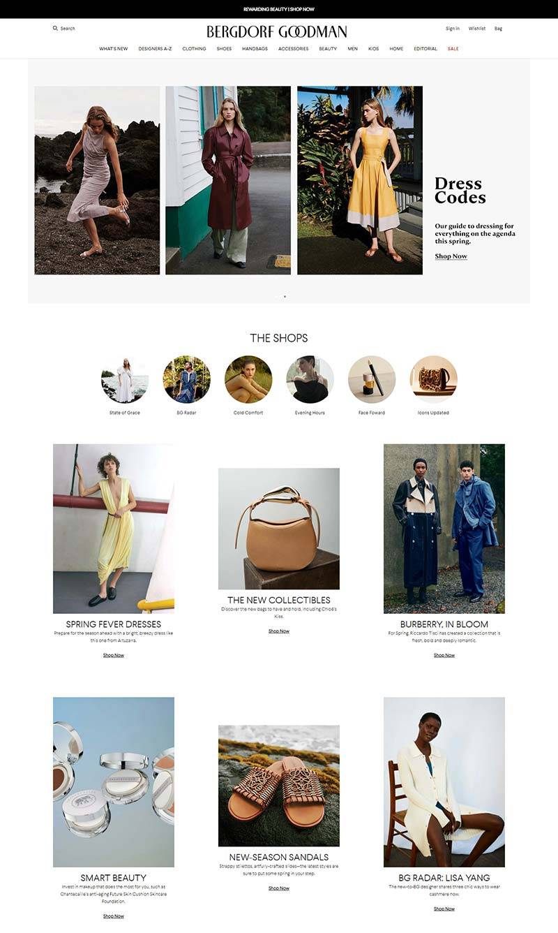 Bergdorf Goodman 美国奢侈品百货购物网站