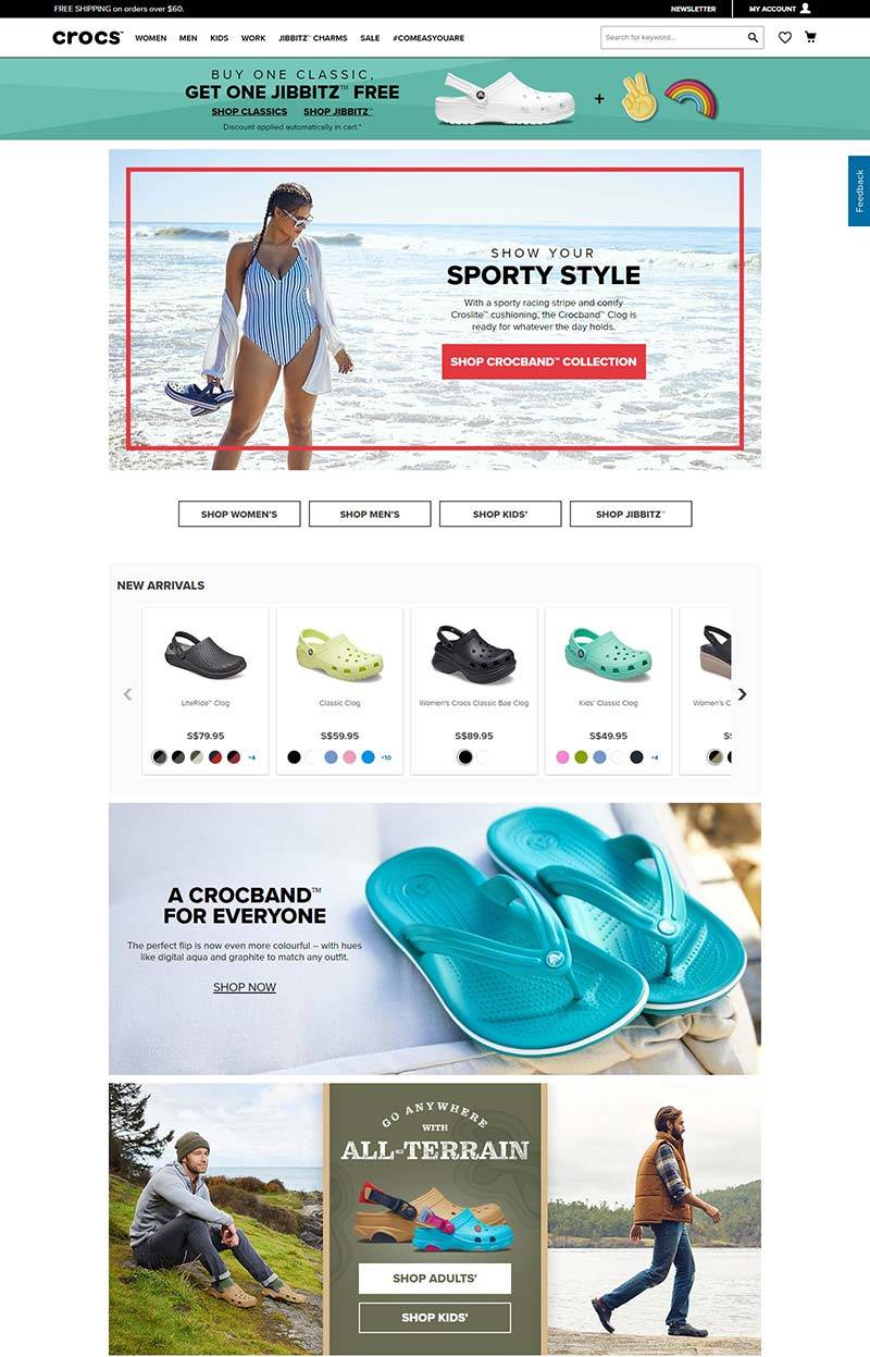 Crocs Singapore 卡洛驰-美国知名鞋履品牌新加坡官网