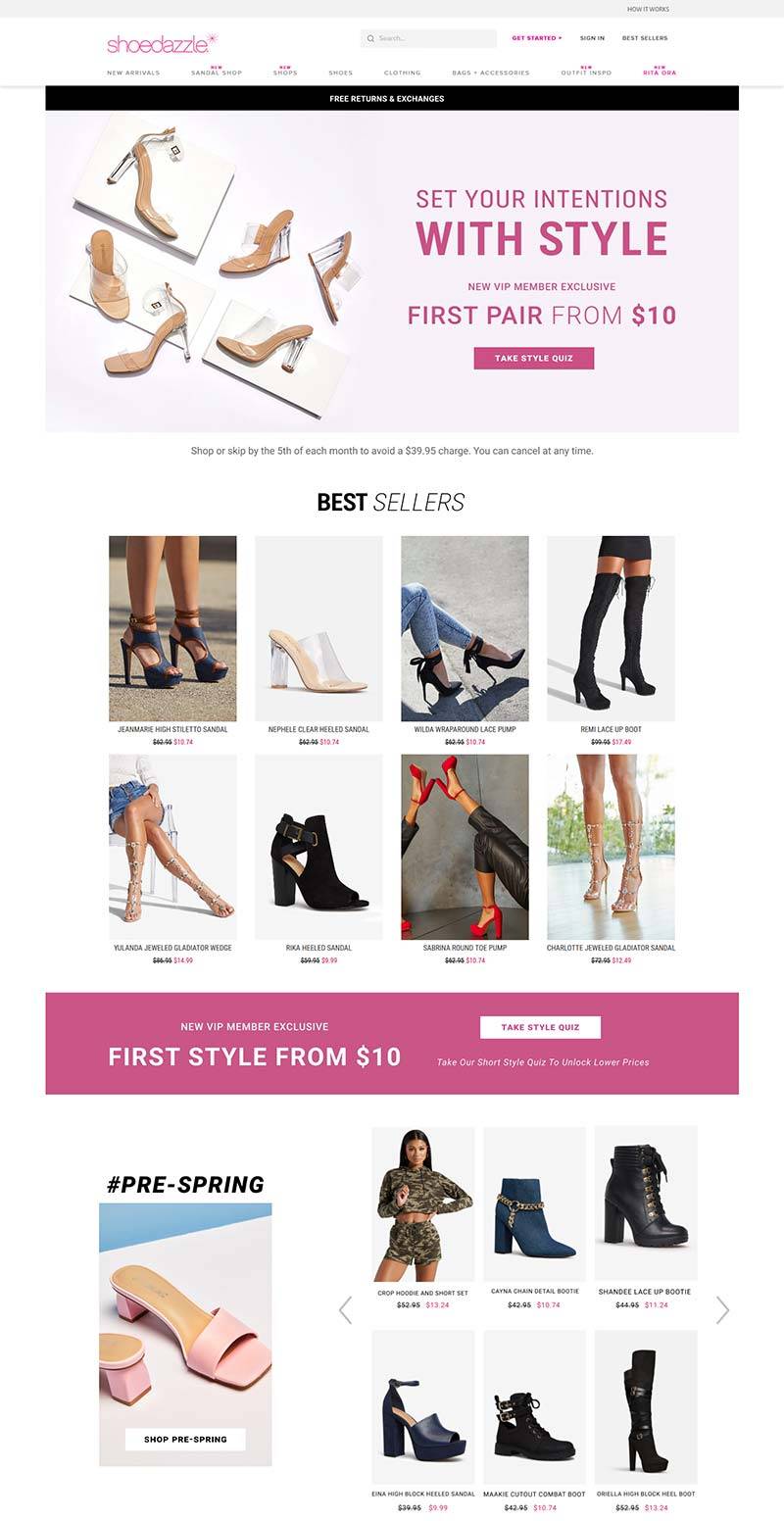 Shoedazzle 美国时尚女鞋品牌网站