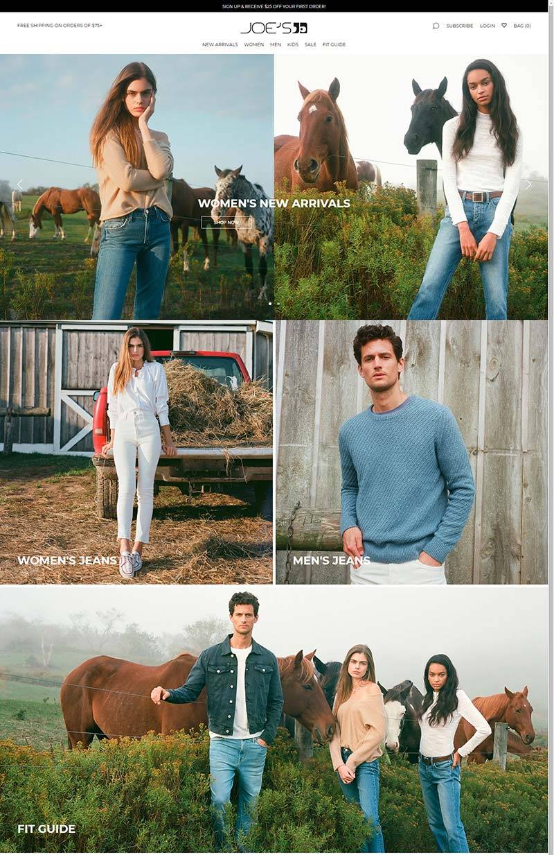 JOE'S Jeans 美国时尚牛仔服饰品牌网站