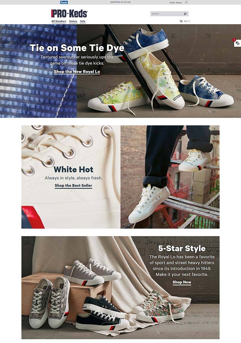 Pro-keds 美国品牌鞋履购物网站