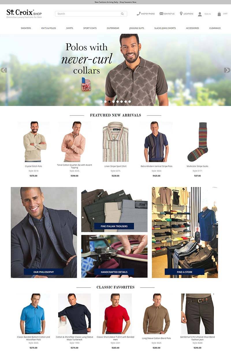 St. Croix Shop 美国男装服饰购物网站
