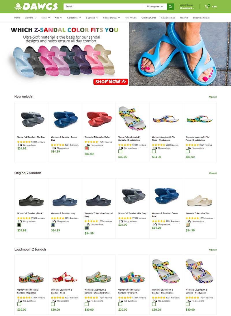 DAWGS CA 美国品牌凉鞋加拿大官网