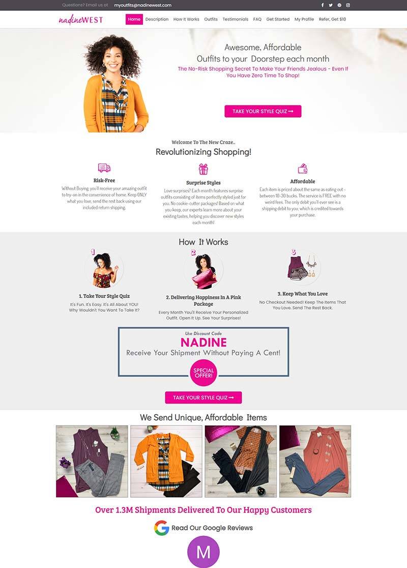 Nadine West 美国时尚女装订阅网站
