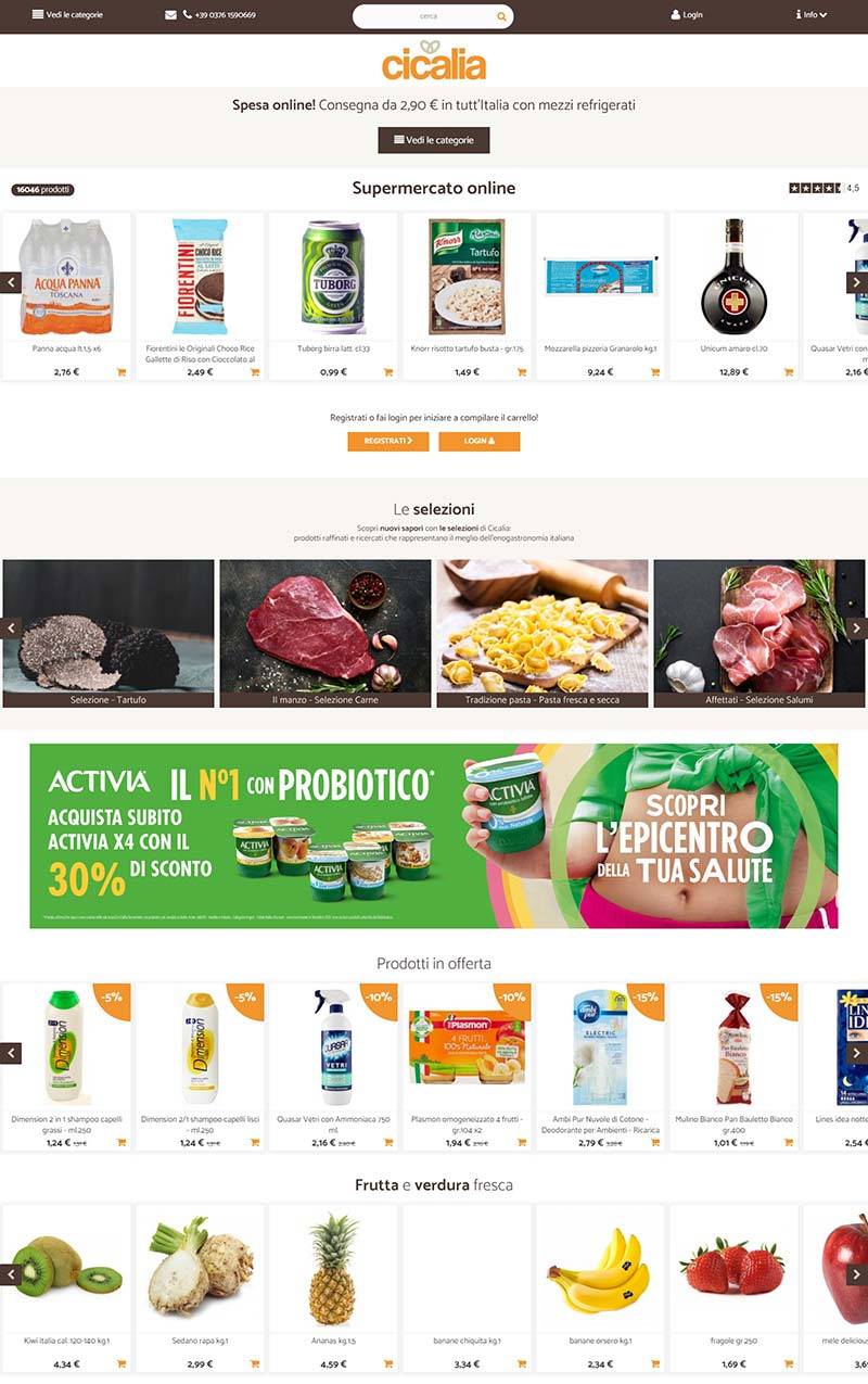 Cicalia 意大利线上超市品牌网站