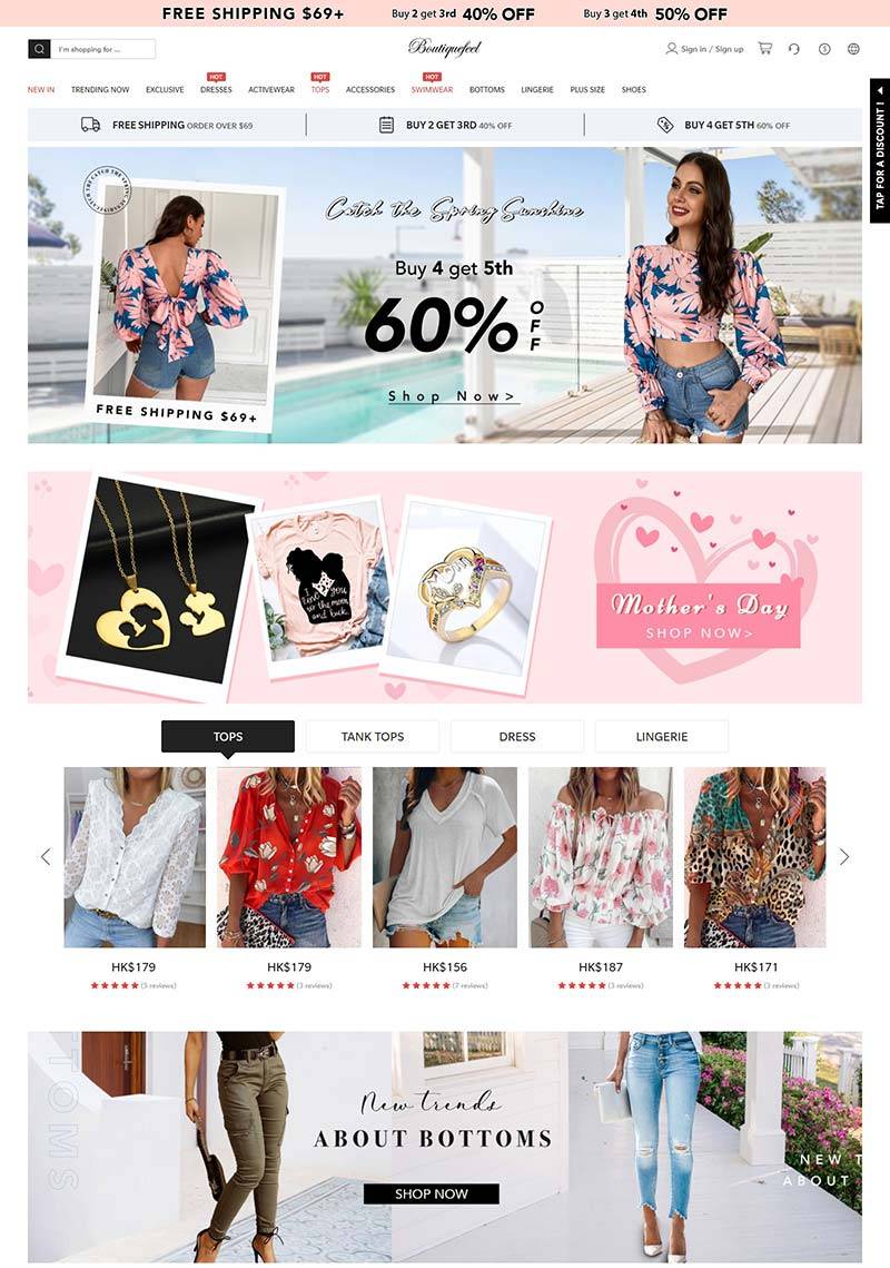 Boutiquefeel 澳大利亚时尚女装品牌网站