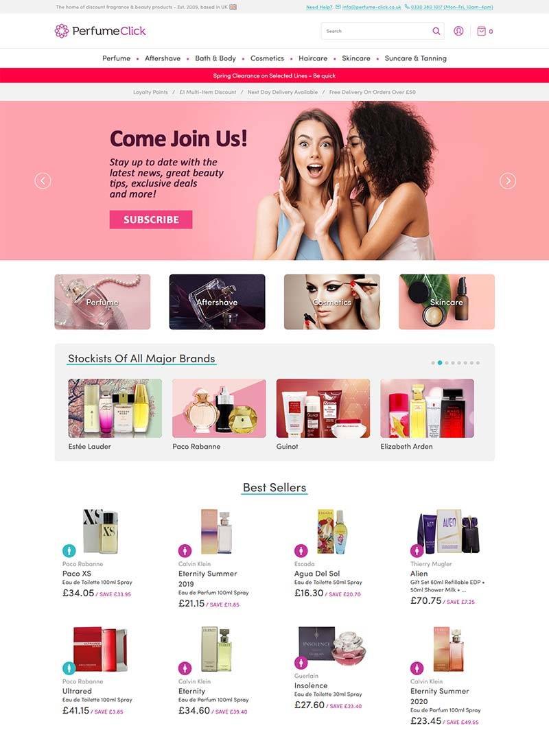Perfume Click 英国品牌香水购物网站