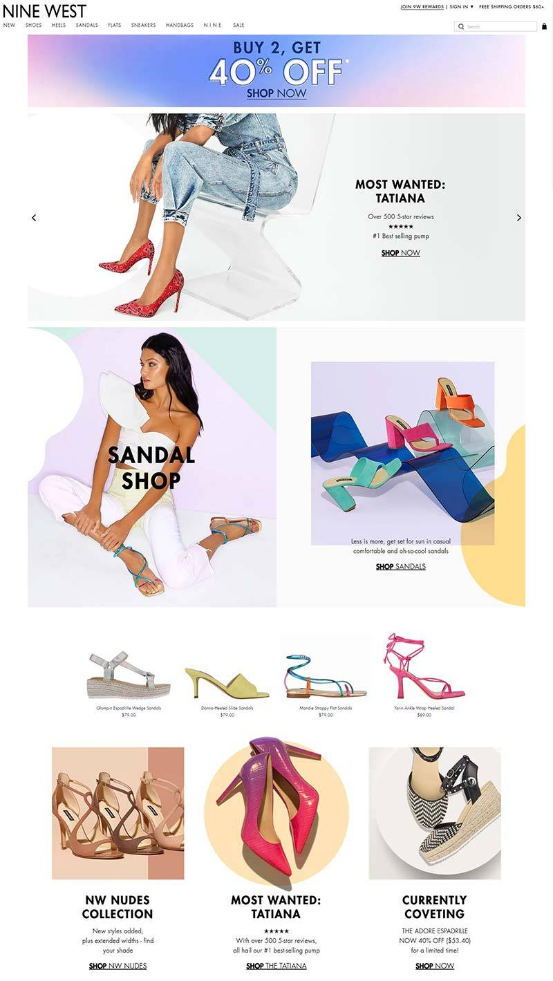 Nine West 美国玖熙时尚女鞋品牌网站