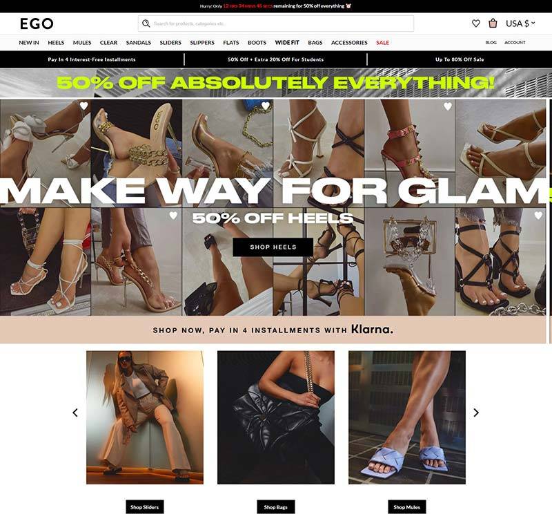 EGO Shoes US 英国时尚鞋履品牌美国官网