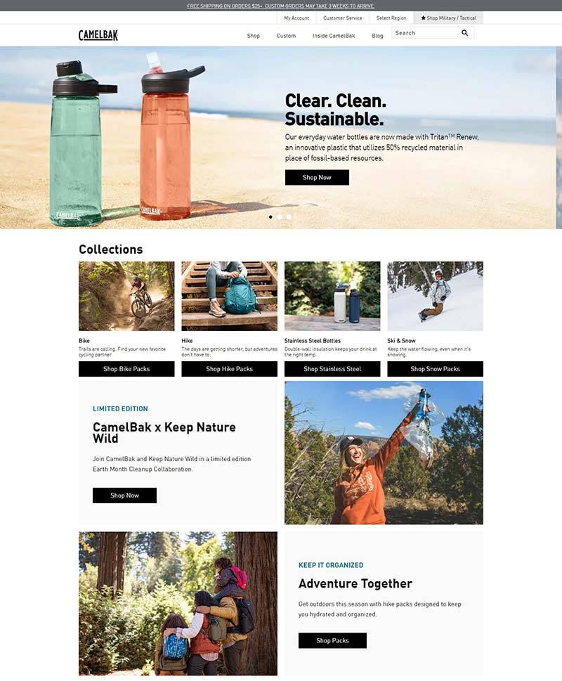 CAMELBAK 驼峰-美国军用水具品牌购物网站