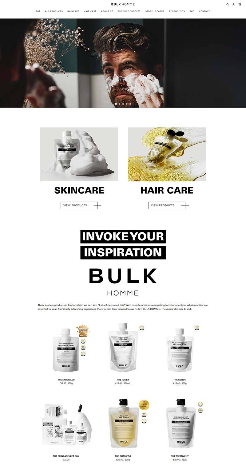 Bulk Homme UK 本客-日本男士护肤品牌英国官网