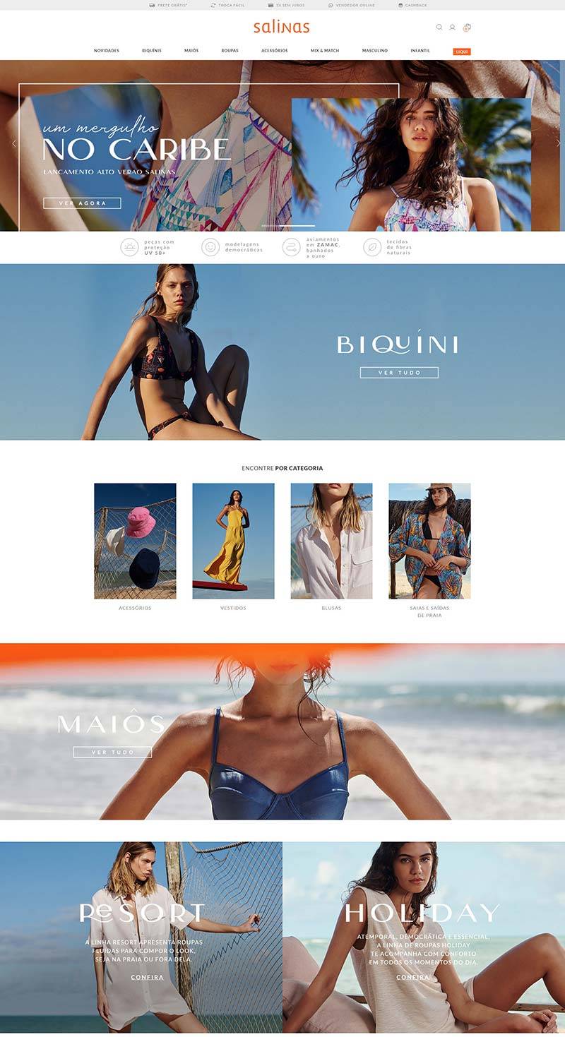 Salinas 巴西沙滩休闲女装购物网站