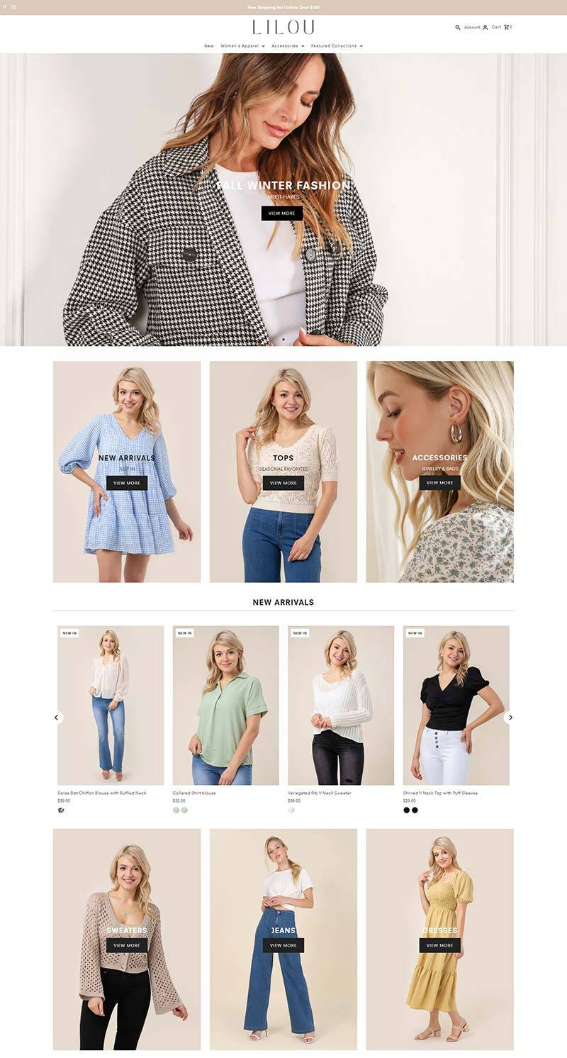 LILOU 美国法式时尚女装购物网站