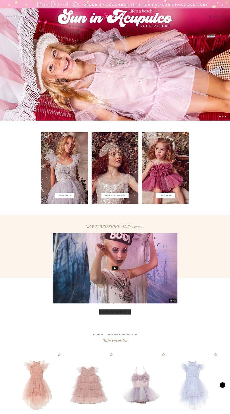 Tutu Du Monde 美国女童连衣裙品牌购物网站