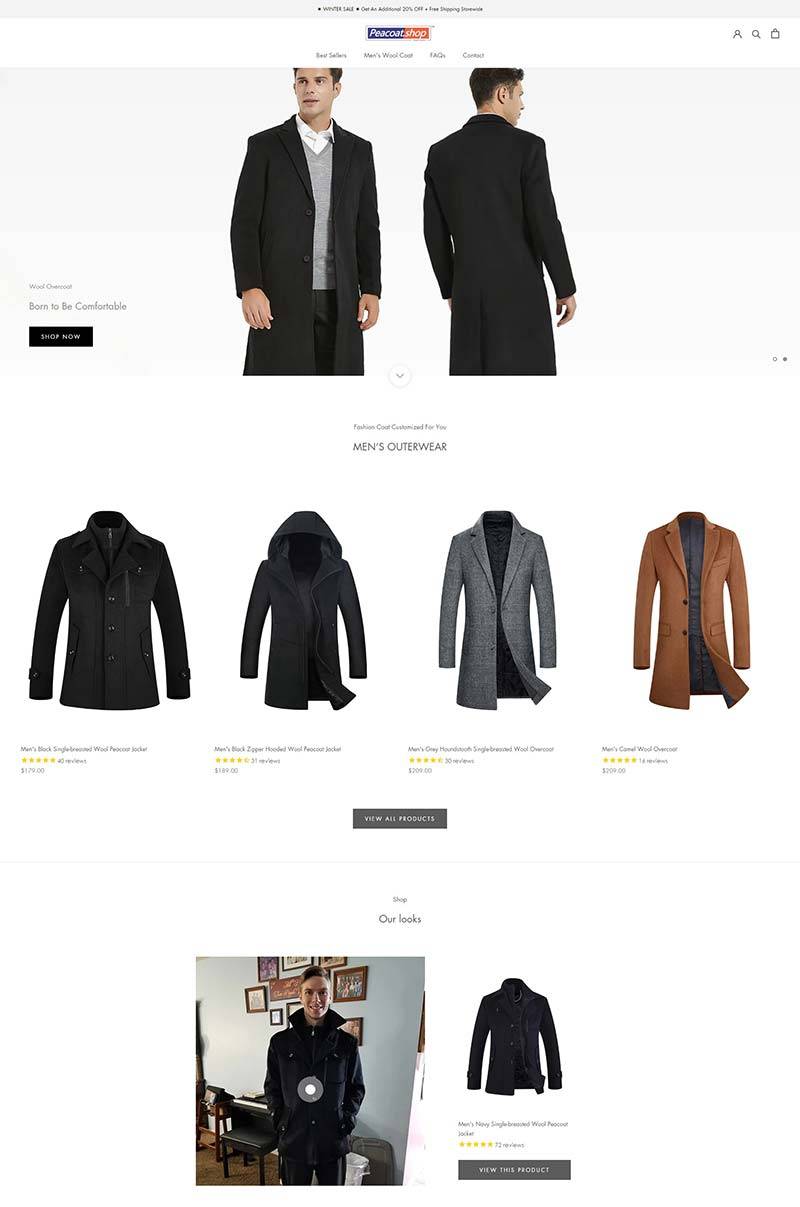Peacoat.Shop 香港羊毛大衣品牌购物网站